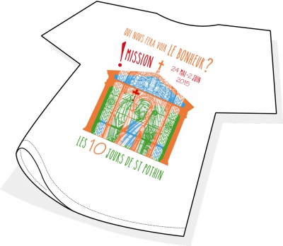 saint pothin, saintpo1croyable, mission2015, lyon, diocèse de lyon, t-shirts, magnets, charte graphique, 10 jours de st pothin, qui nous fera voir le bonheur